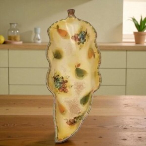 Italy Hand Painted for Neiman Marcus Fruit Centerpiece Bowl - Picture 5 of 14